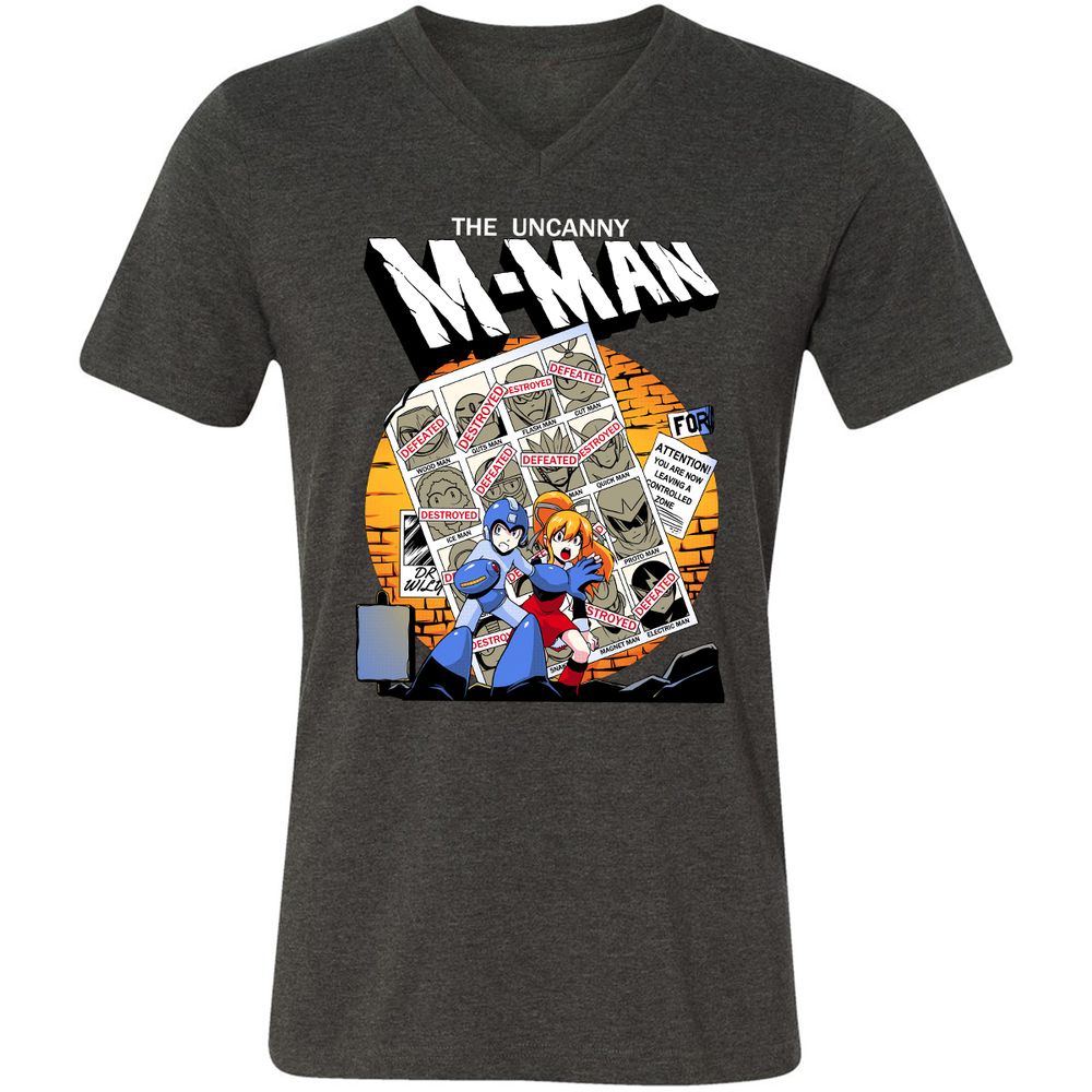 Unisex V-Neck T-Shirt - CC57RJ6V - Dark Grey Heather - 8
