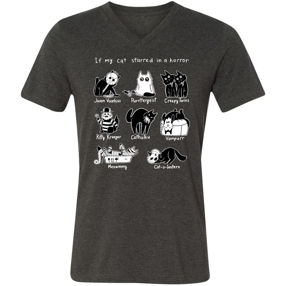 Unisex V-Neck T-Shirt - U3TK7NA8 - Dark Grey Heather - 8