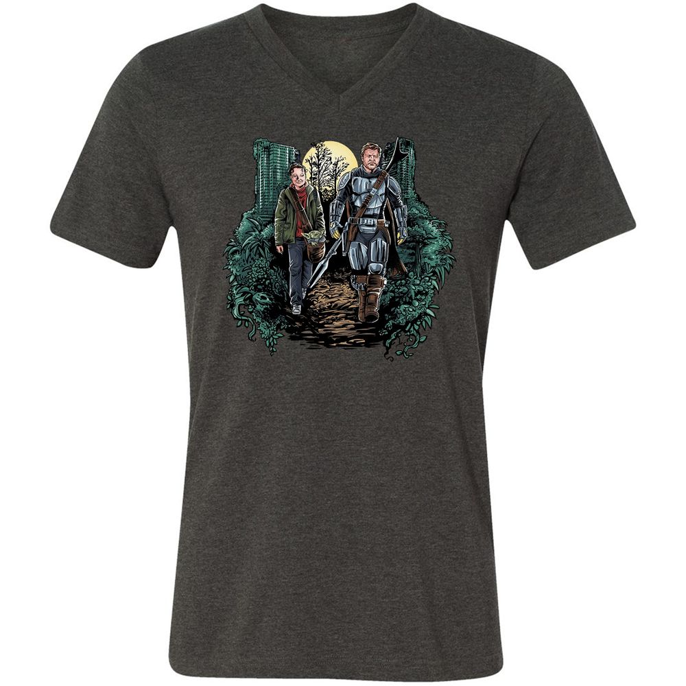 Unisex V-Neck T-Shirt - 9PPAVAVS - Dark Grey Heather - 8
