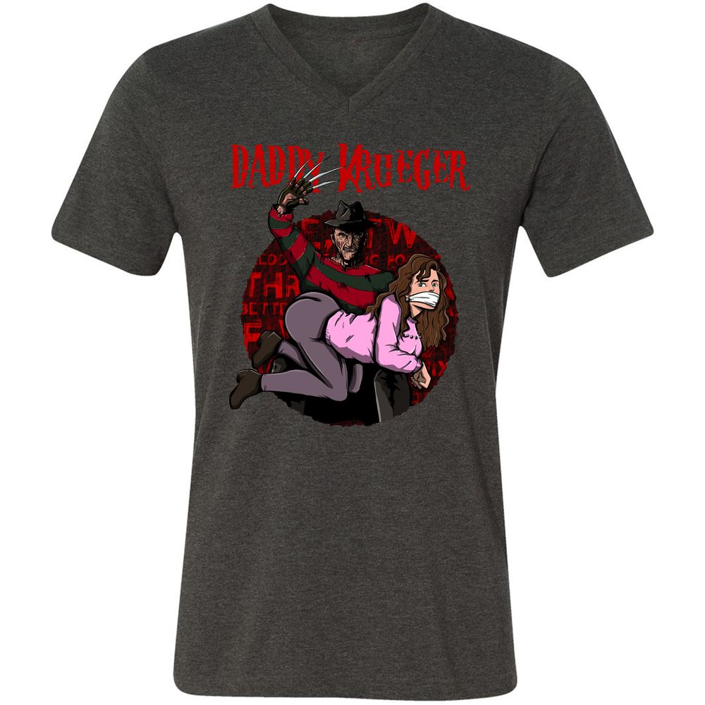 Unisex V-Neck T-Shirt - YPP7BFRF - Dark Grey Heather - 8