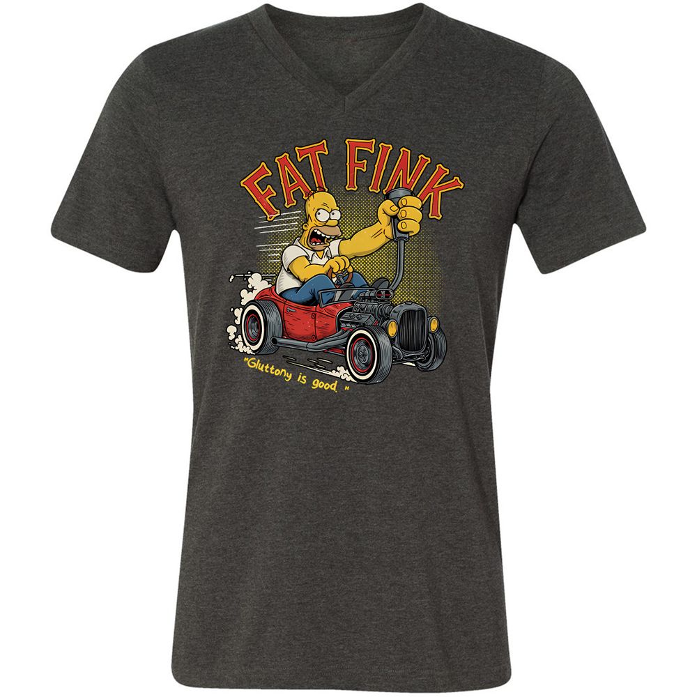 Unisex V-Neck T-Shirt - 6KG9UAWK - Dark Grey Heather - 8