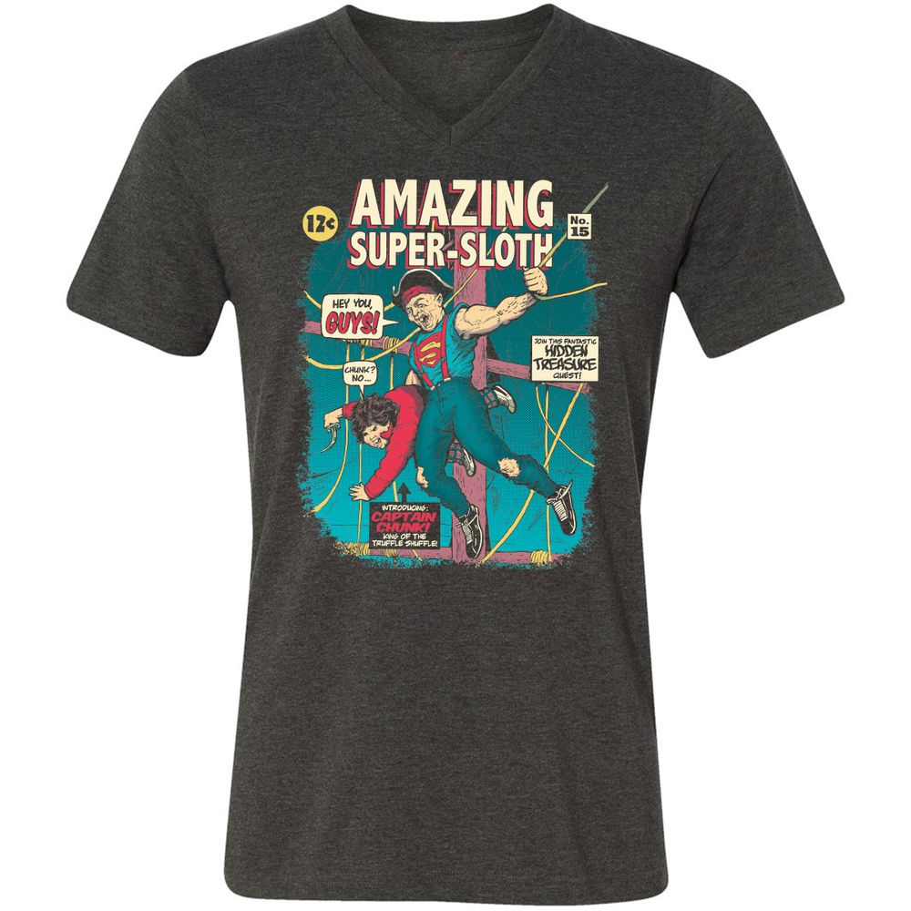 Unisex V-Neck T-Shirt - YFKJLJR1 - Dark Grey Heather - 8