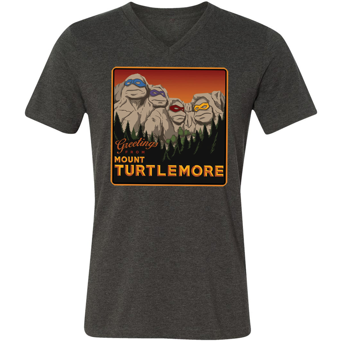 Unisex V-Neck T-Shirt - DLN6QMSL - Dark Grey Heather - 8