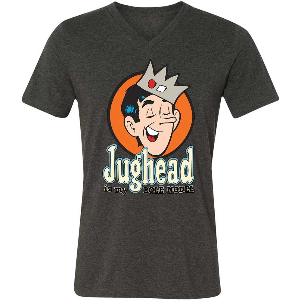 Unisex V-Neck T-Shirt - EJKURKUM - Dark Grey Heather - 8