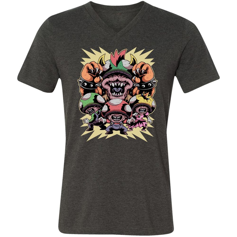 Unisex V-Neck T-Shirt - 65GG824J - Dark Grey Heather - 8