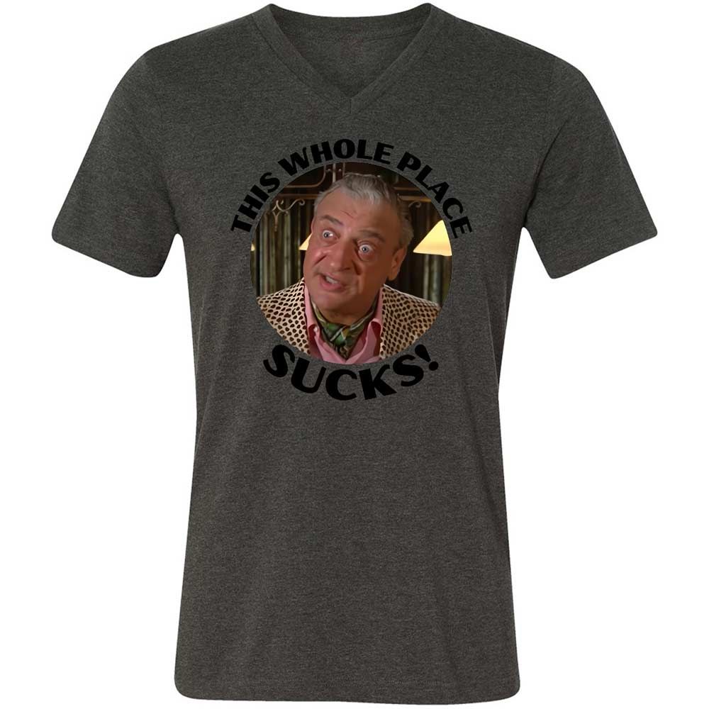 Unisex V-Neck T-Shirt - UZTSN6TW - Dark Grey Heather - 8