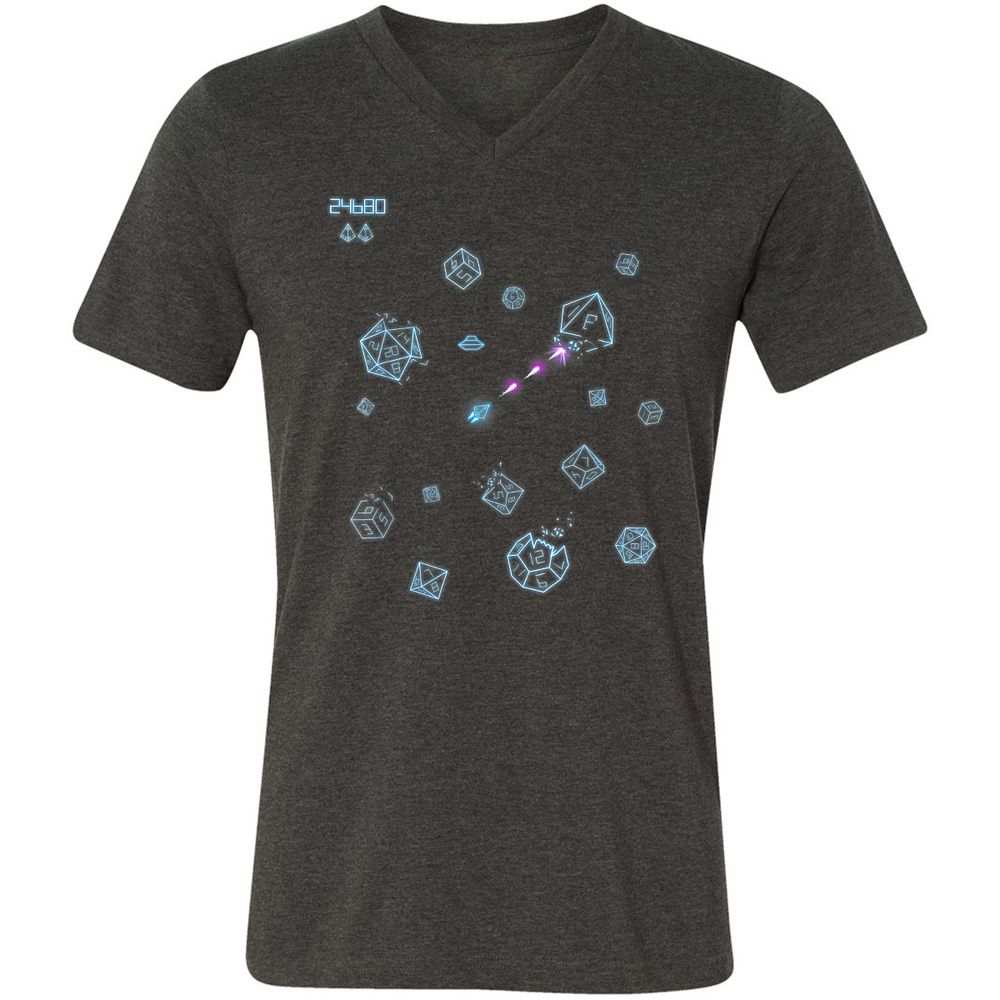 Unisex V-Neck T-Shirt - 65JWCWY1 - Dark Grey Heather - 8