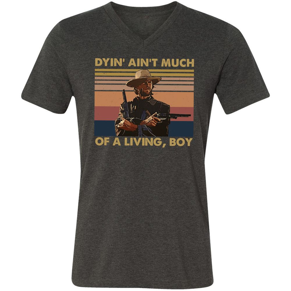 Unisex V-Neck T-Shirt - 2ZWNTPCW - Dark Grey Heather - 8