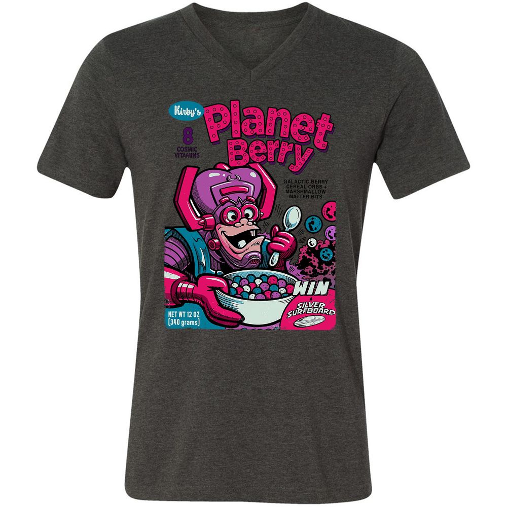 Unisex V-Neck T-Shirt - 1F1B5AT8 - Dark Grey Heather - 8
