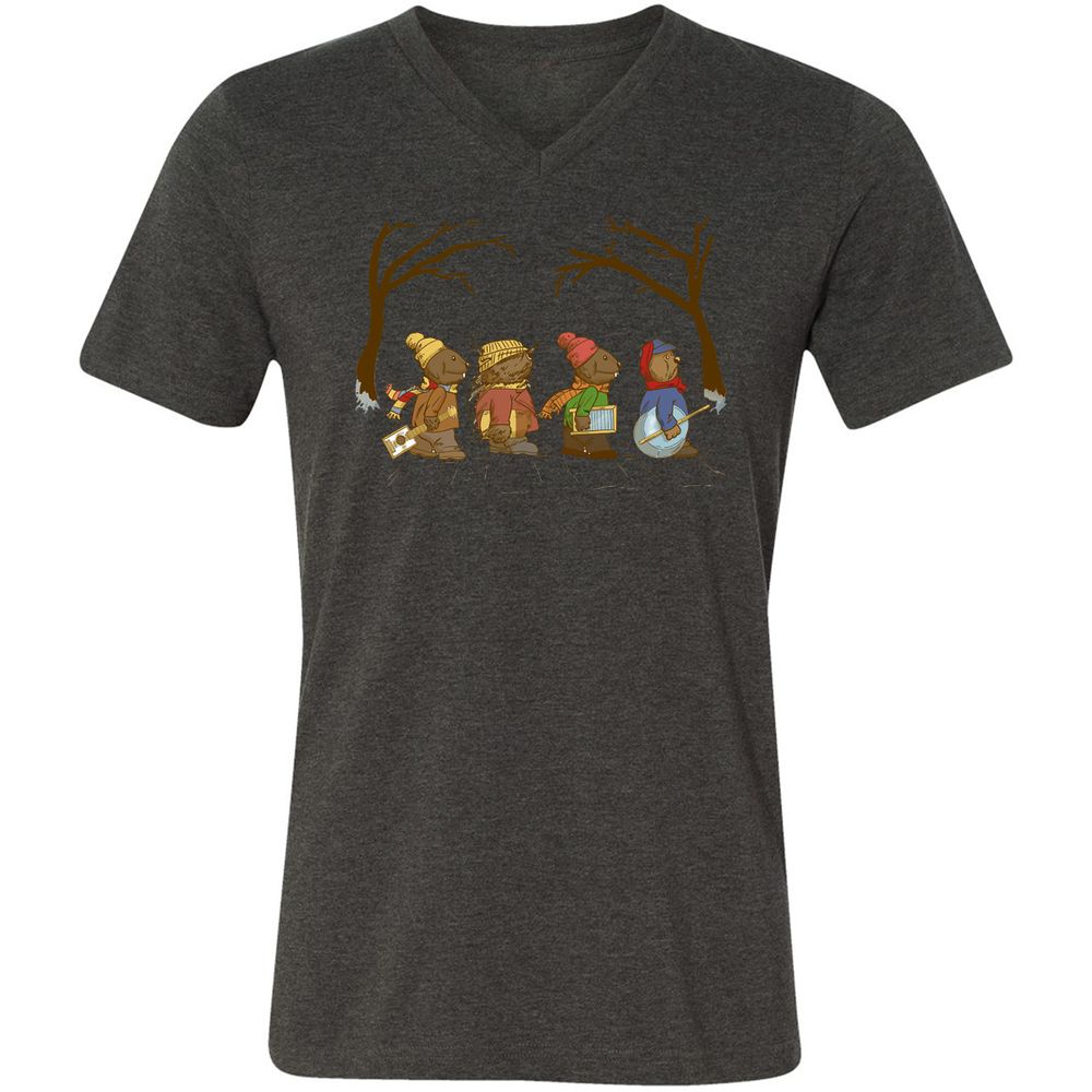 Unisex V-Neck T-Shirt - FRFWSFJ1 - Dark Grey Heather - 8