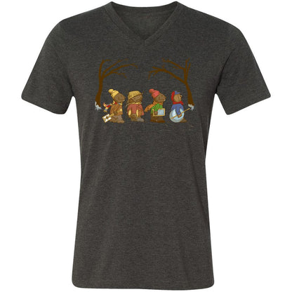 Unisex V-Neck T-Shirt - FRFWSFJ1 - Dark Grey Heather - 8