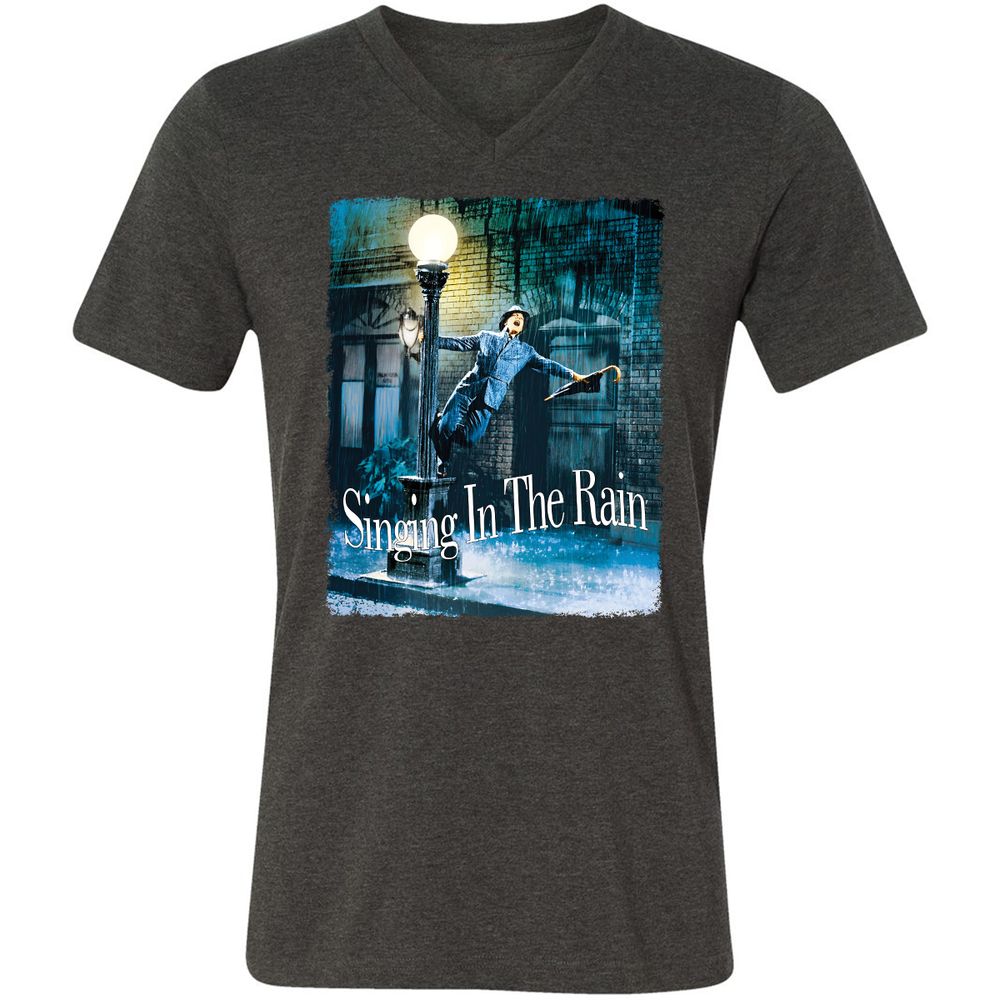 Unisex V-Neck T-Shirt - U8ZXW3T5 - Dark Grey Heather - 8
