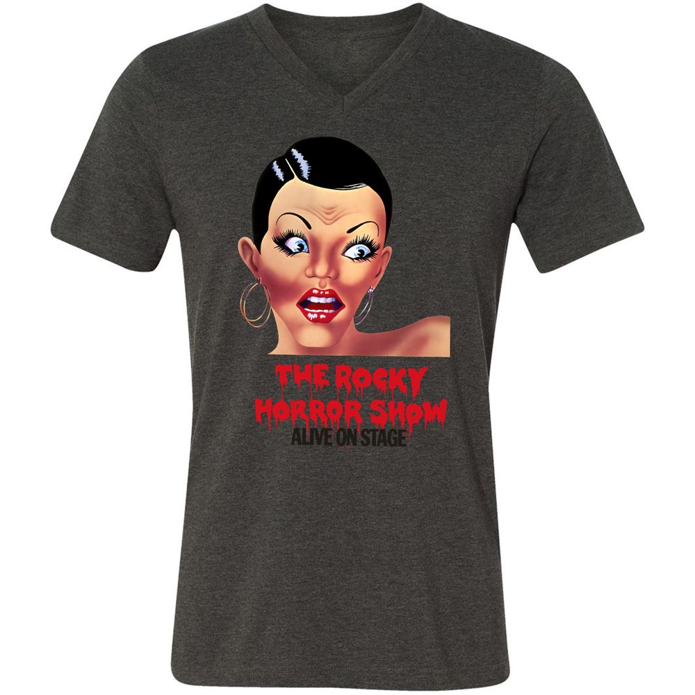 Unisex V-Neck T-Shirt - T3EACHTJ - Dark Grey Heather - 8