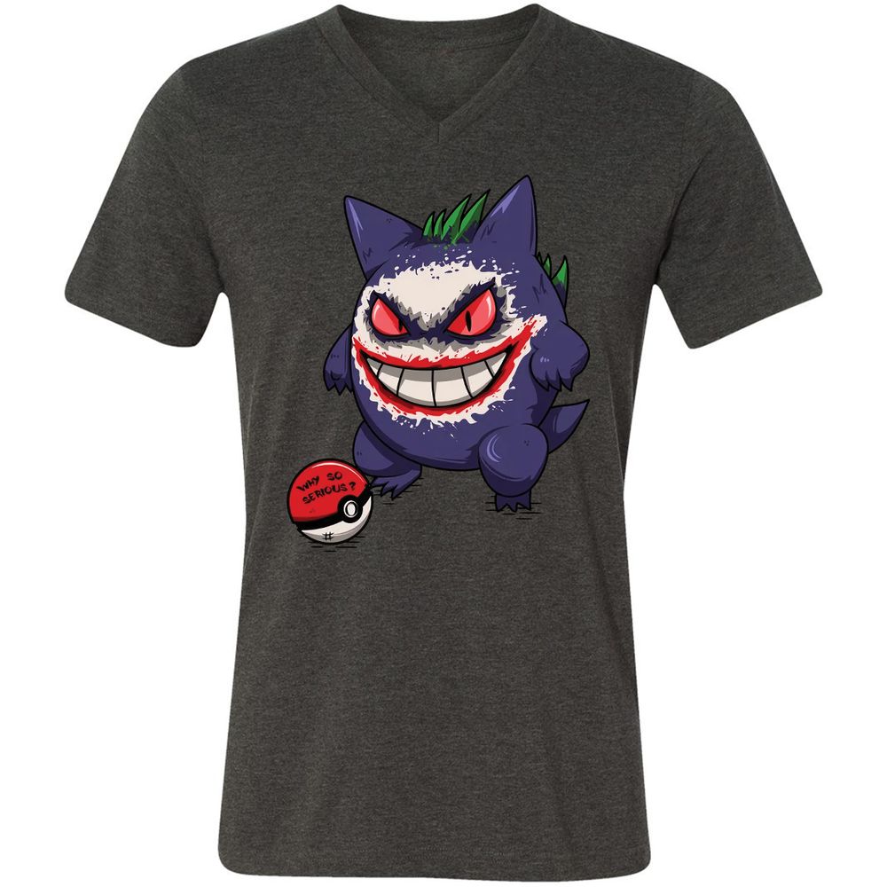 Unisex V-Neck T-Shirt - R7ZX8CL3 - Dark Grey Heather - 8