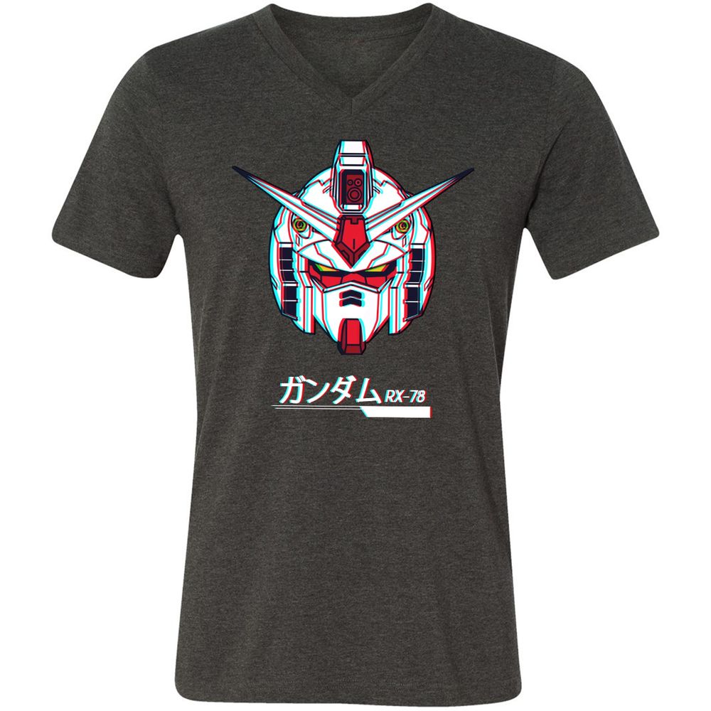 Unisex V-Neck T-Shirt - WQVEUS59 - Dark Grey Heather - 8