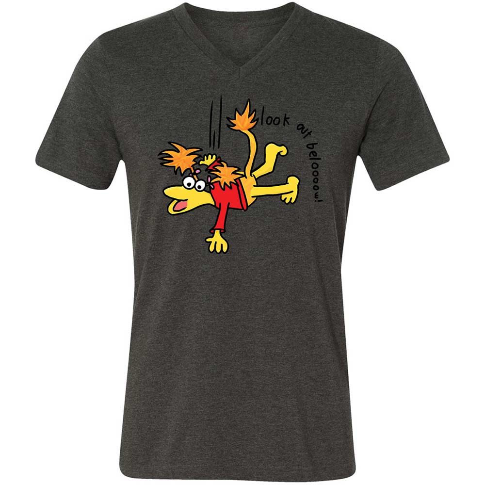 Unisex V-Neck T-Shirt - AL9FUKSR - Dark Grey Heather - 8