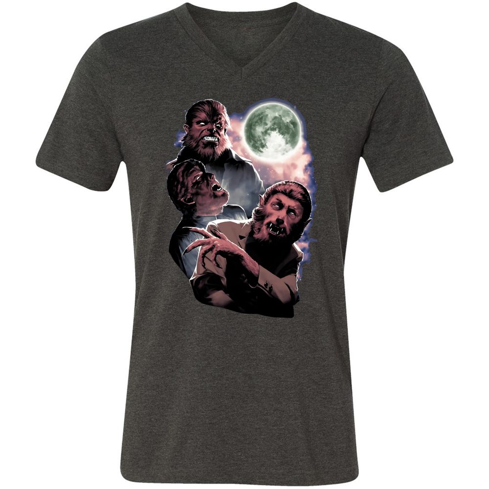 Unisex V-Neck T-Shirt - L399LW31 - Dark Grey Heather - 8