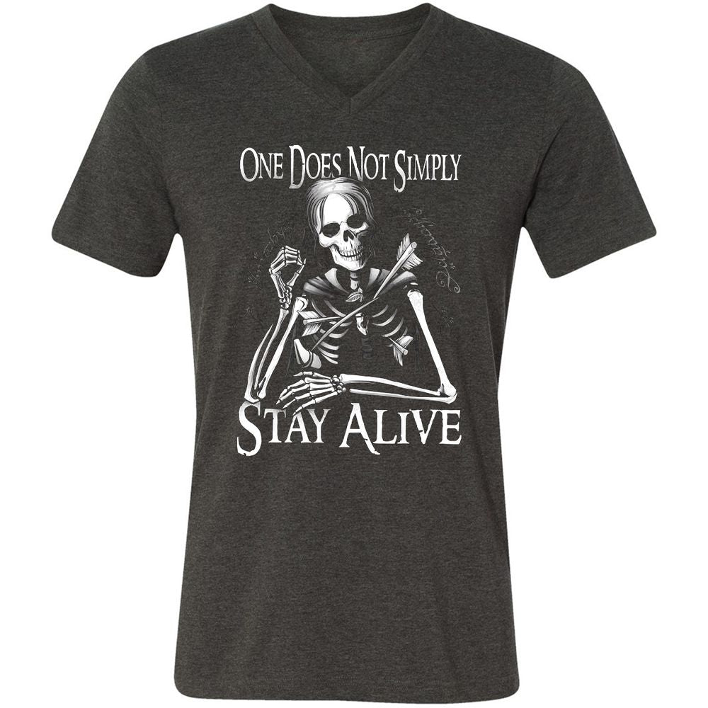 Unisex V-Neck T-Shirt - 1MJZKDXE - Dark Grey Heather - 8