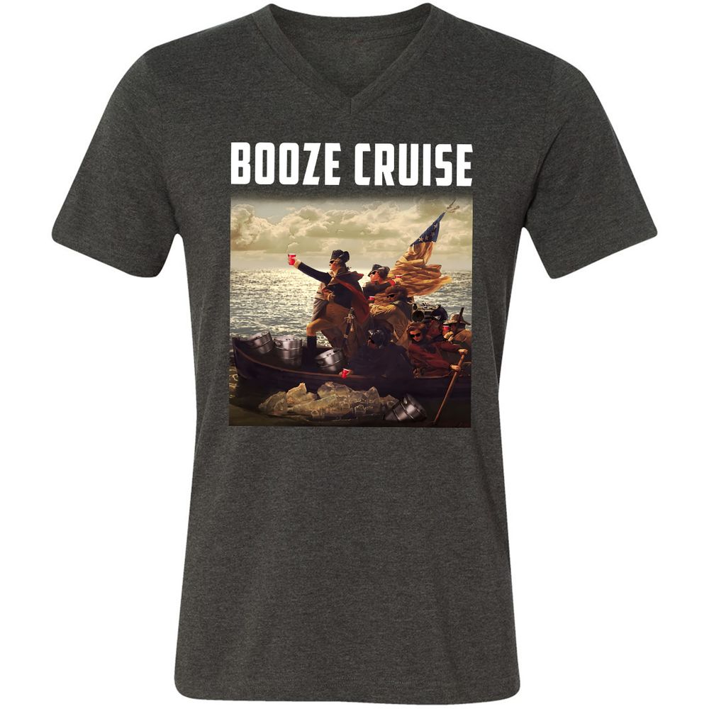 Unisex V-Neck T-Shirt - UNUFGRZX - Dark Grey Heather - 8