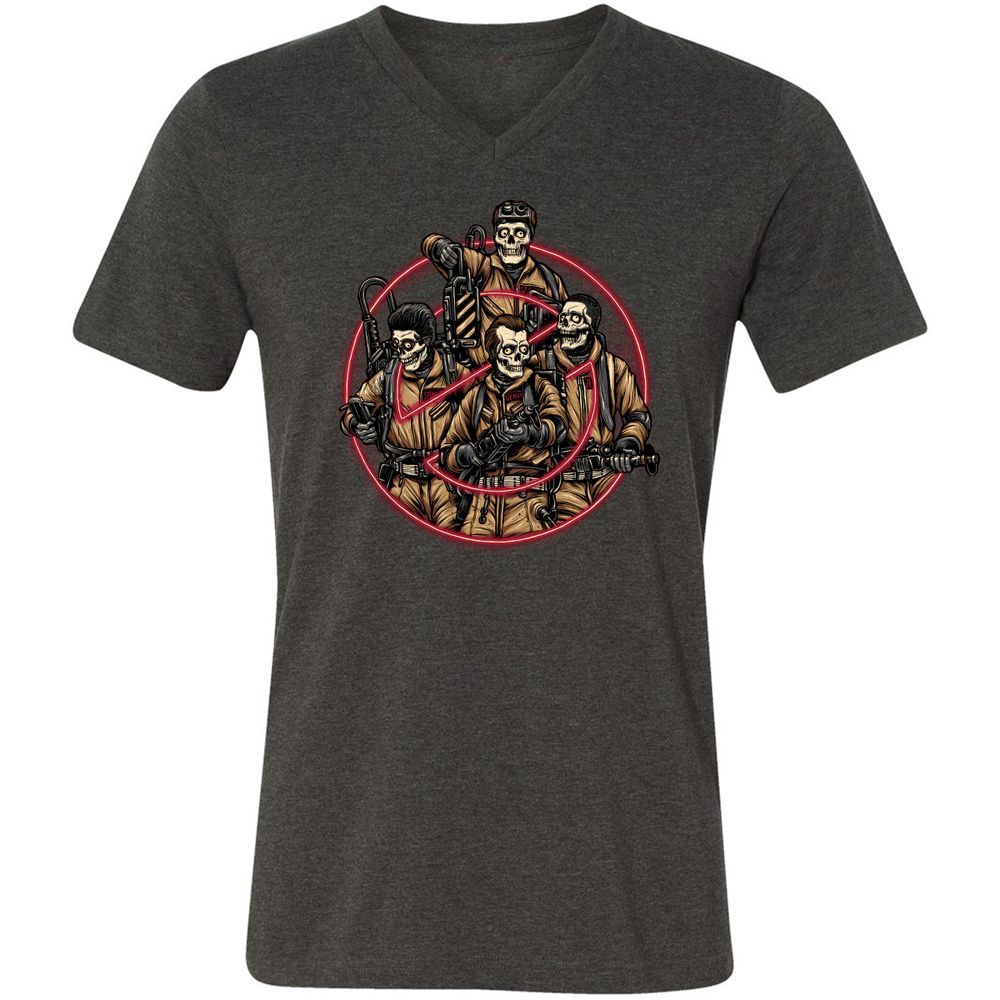 Unisex V-Neck T-Shirt - STEKUBZJ - Dark Grey Heather - 8