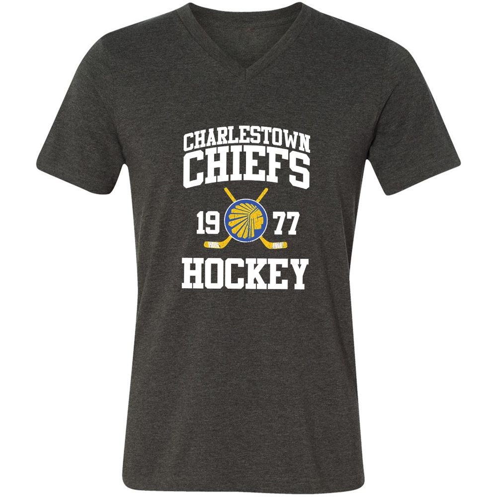 Unisex V-Neck T-Shirt - 2YQDBTJY - Dark Grey Heather - 8