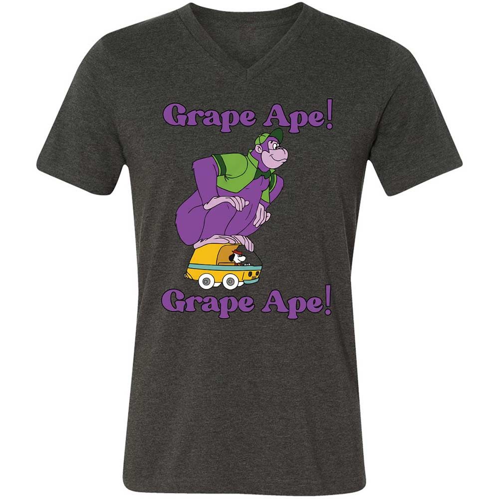Unisex V-Neck T-Shirt - K4ML1NTP - Dark Grey Heather - 8