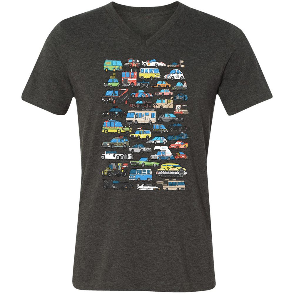 Unisex V-Neck T-Shirt - F18XRGU3 - Dark Grey Heather - 8