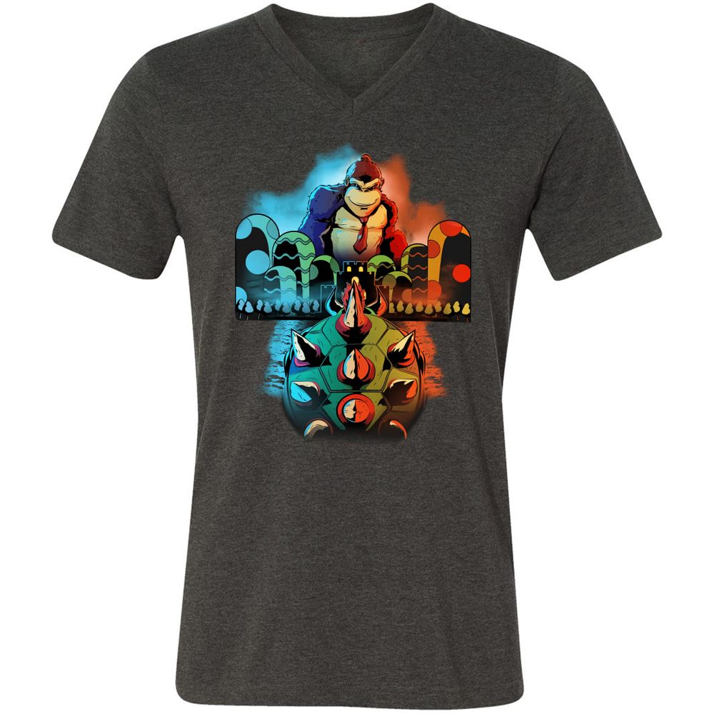 Unisex V-Neck T-Shirt - TJYT7E5V - Dark Grey Heather - 8