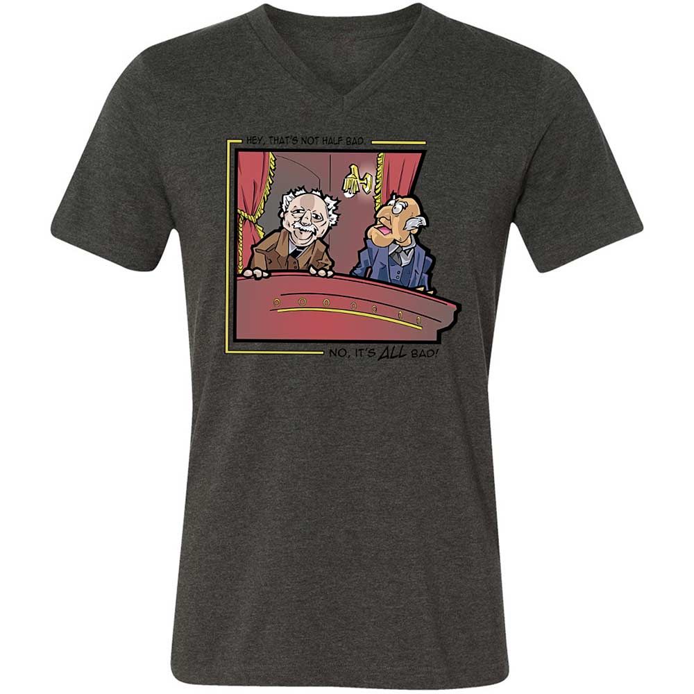 Unisex V-Neck T-Shirt - P8Z5UVAM - Dark Grey Heather - 8