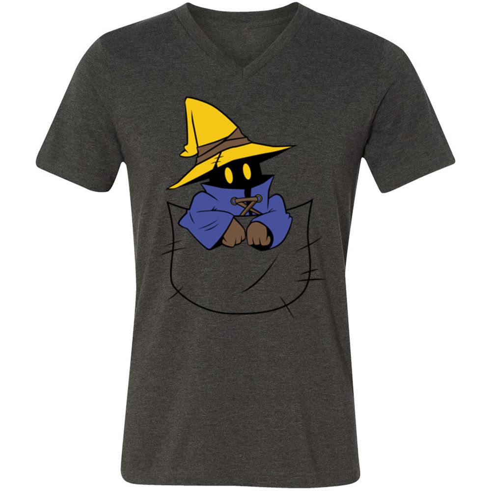 Unisex V-Neck T-Shirt - 6GYFU8KY - Dark Grey Heather - 8