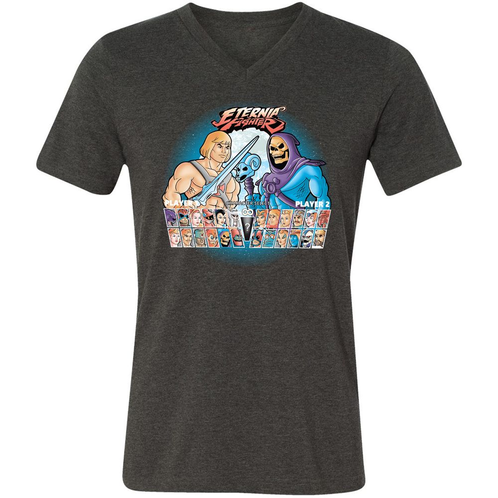 Unisex V-Neck T-Shirt - Q2V9HDHV - Dark Grey Heather - 8