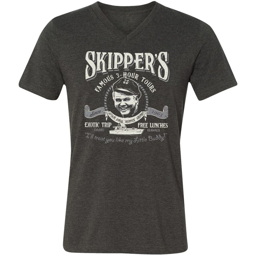 Unisex V-Neck T-Shirt - J5RN1BFE - Dark Grey Heather - 8
