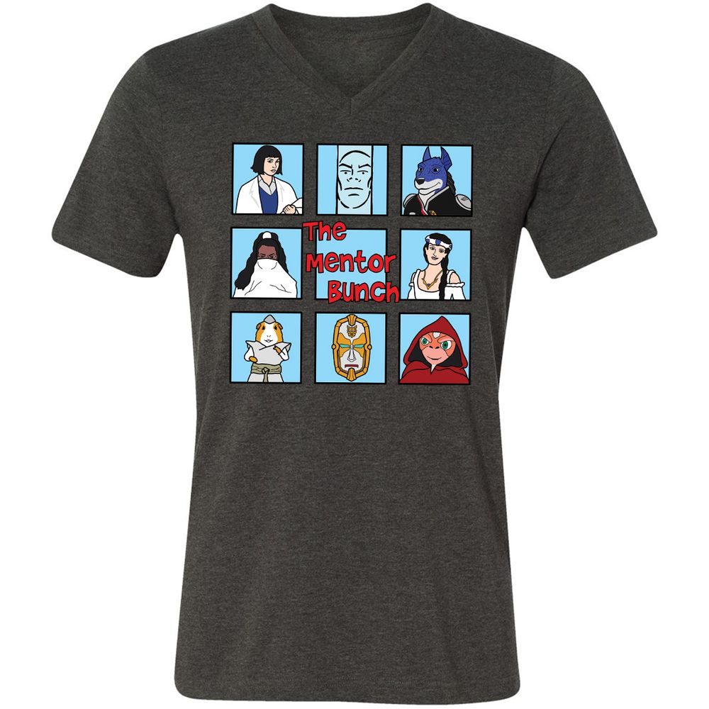 Unisex V-Neck T-Shirt - GMXKQ3HB - Dark Grey Heather - 8