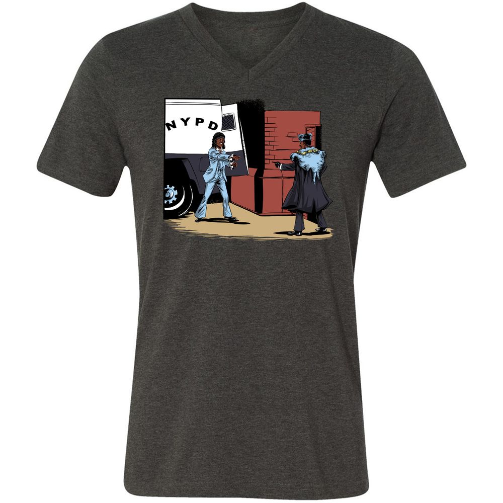 Unisex V-Neck T-Shirt - XAKL37BJ - Dark Grey Heather - 8