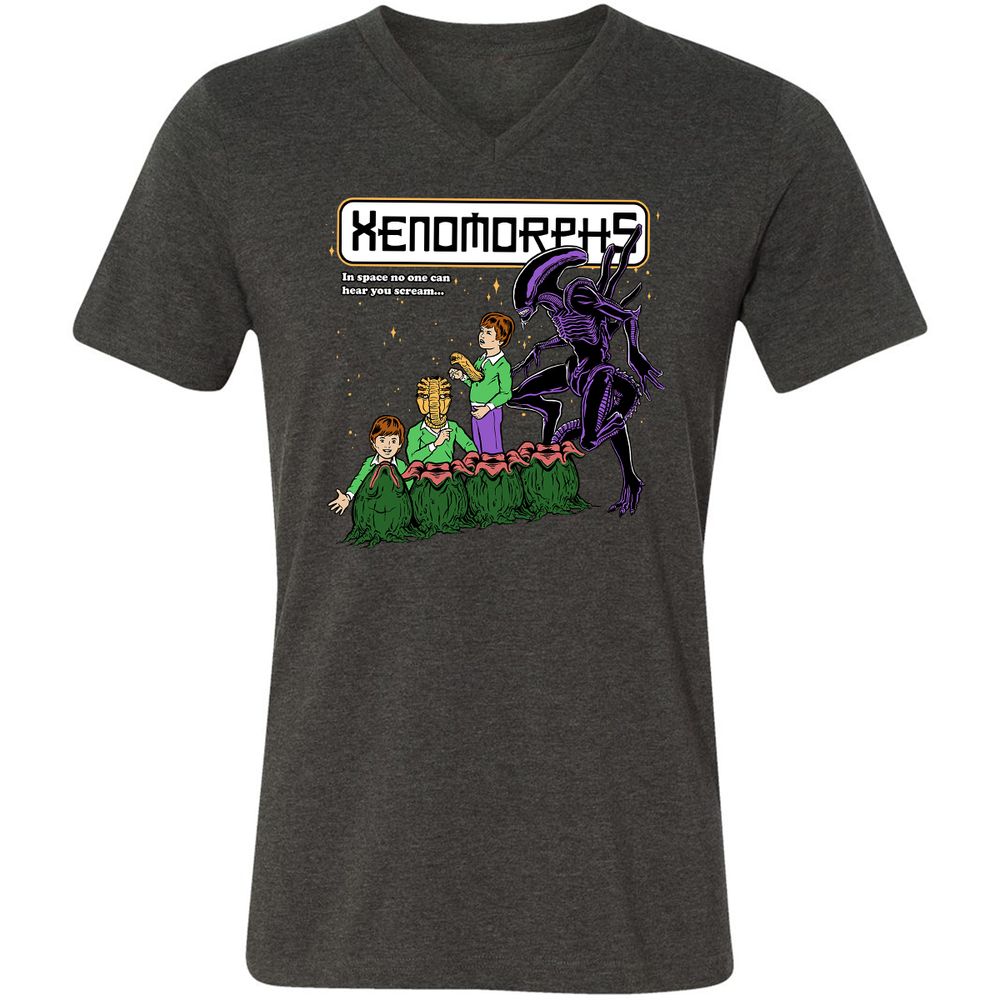 Unisex V-Neck T-Shirt - YP5ZAR22 - Dark Grey Heather - 8