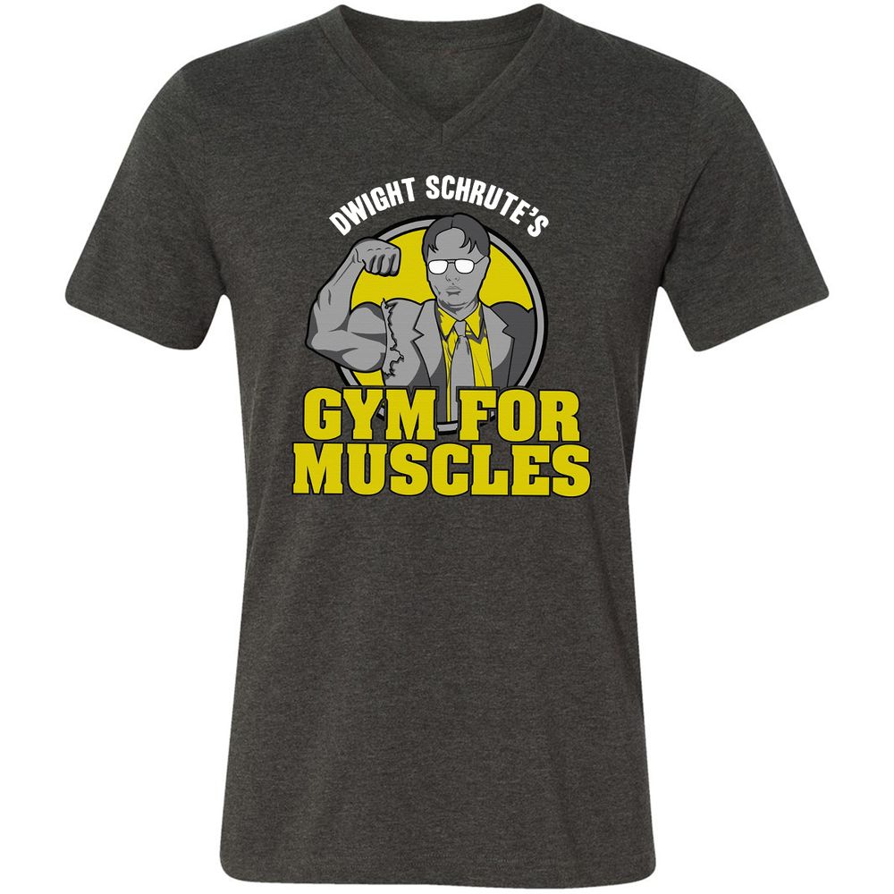 Unisex V-Neck T-Shirt - 9UJE8S9S - Dark Grey Heather - 8