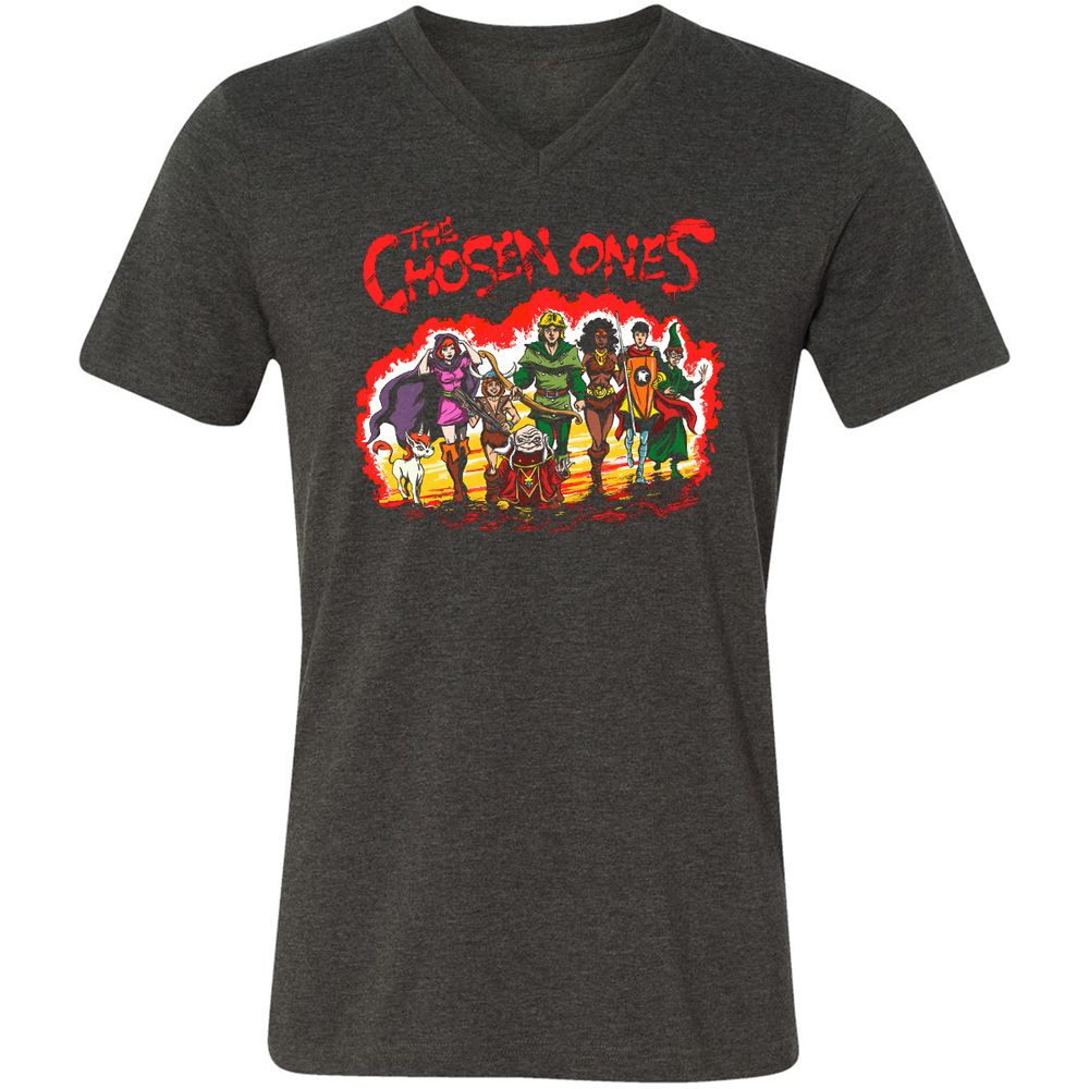 Unisex V-Neck T-Shirt - 2YPKRGYV - Dark Grey Heather - 8