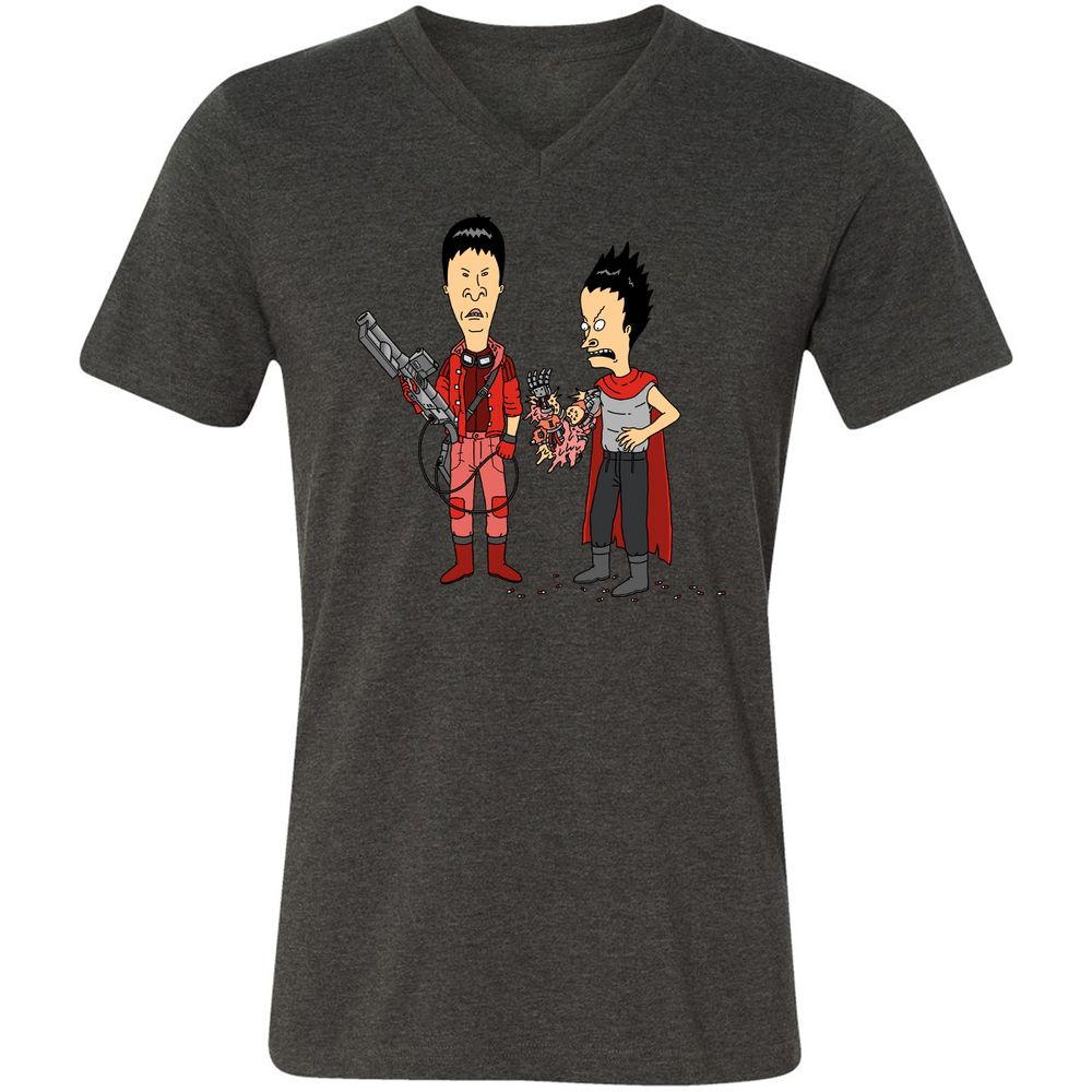 Unisex V-Neck T-Shirt - G9AFZ4SV - Dark Grey Heather - 8