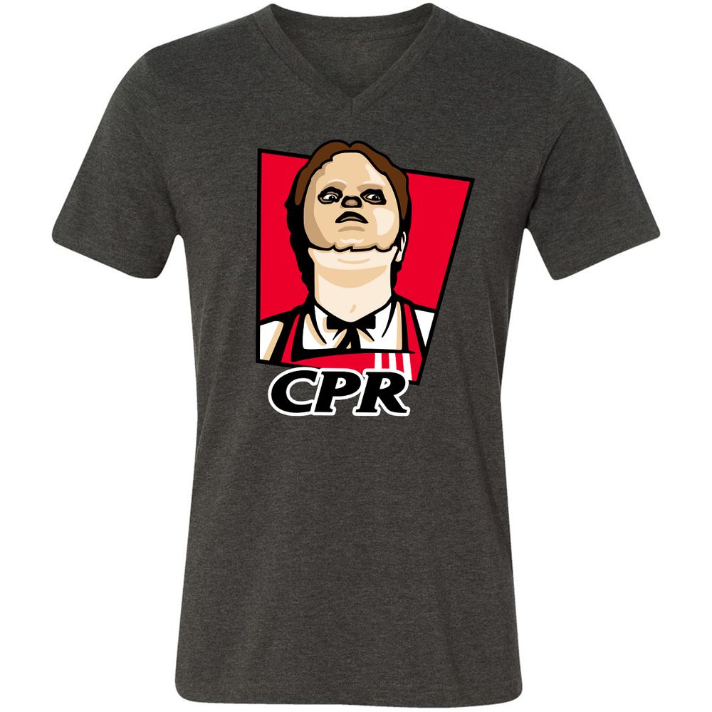 Unisex V-Neck T-Shirt - 62AZWQSP - Dark Grey Heather - 8