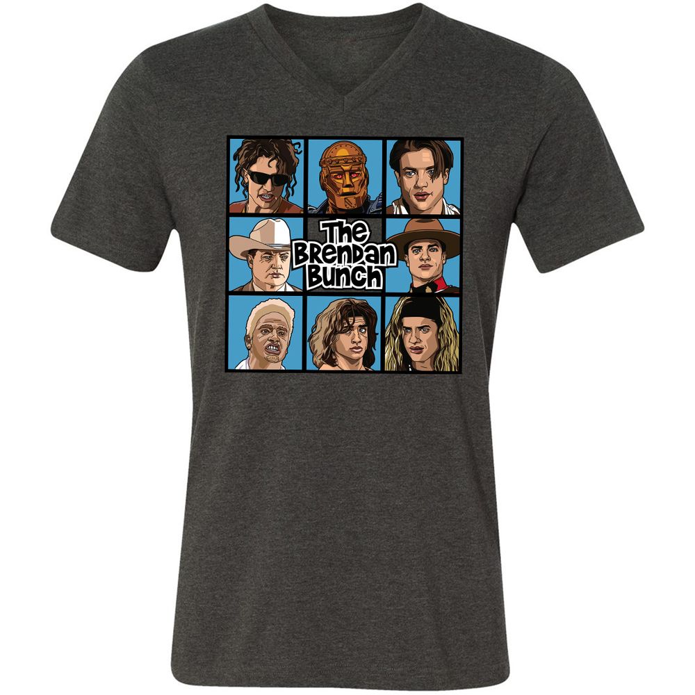 Unisex V-Neck T-Shirt - 3VPPFP18 - Dark Grey Heather - 8
