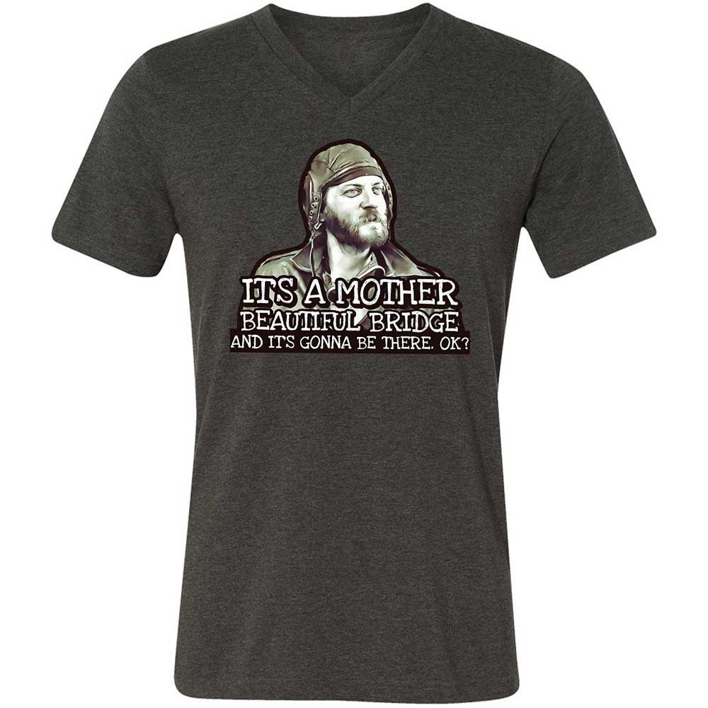 Unisex V-Neck T-Shirt - SF9JU4QY - Dark Grey Heather - 8