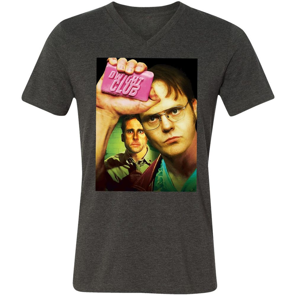 Unisex V-Neck T-Shirt - MZSRSNQJ - Dark Grey Heather - 8