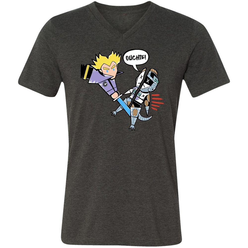 Unisex V-Neck T-Shirt - 64YUQTV5 - Dark Grey Heather - 8