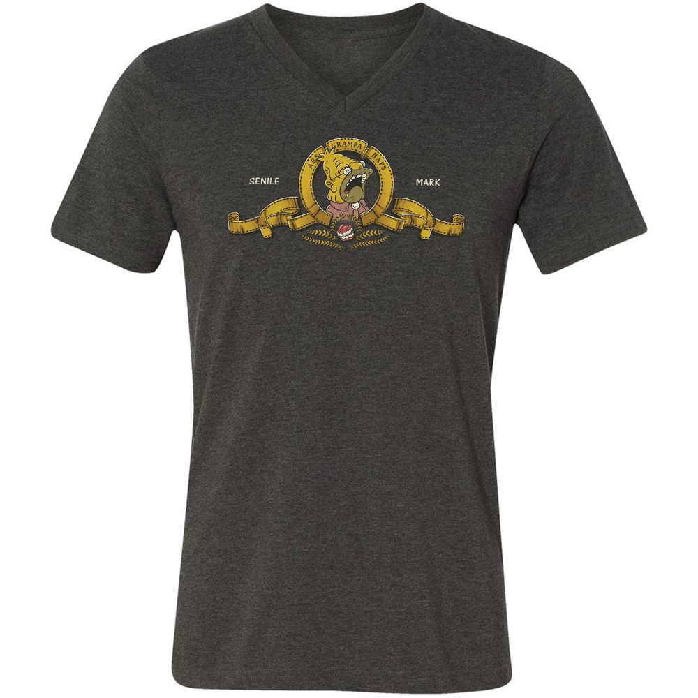 Unisex V-Neck T-Shirt - 25UAP1FJ - Dark Grey Heather - 8