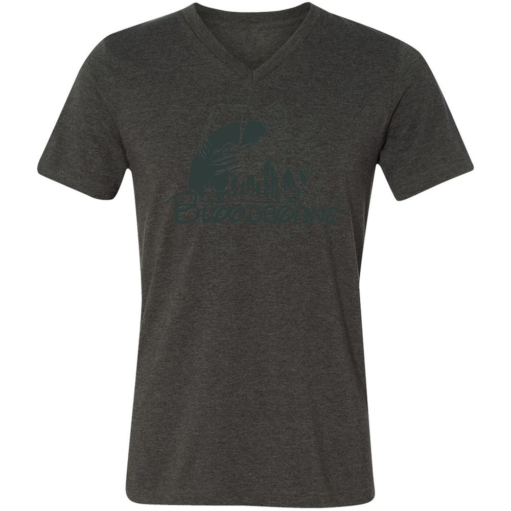 Unisex V-Neck T-Shirt - W3LCRZUH - Dark Grey Heather - 8