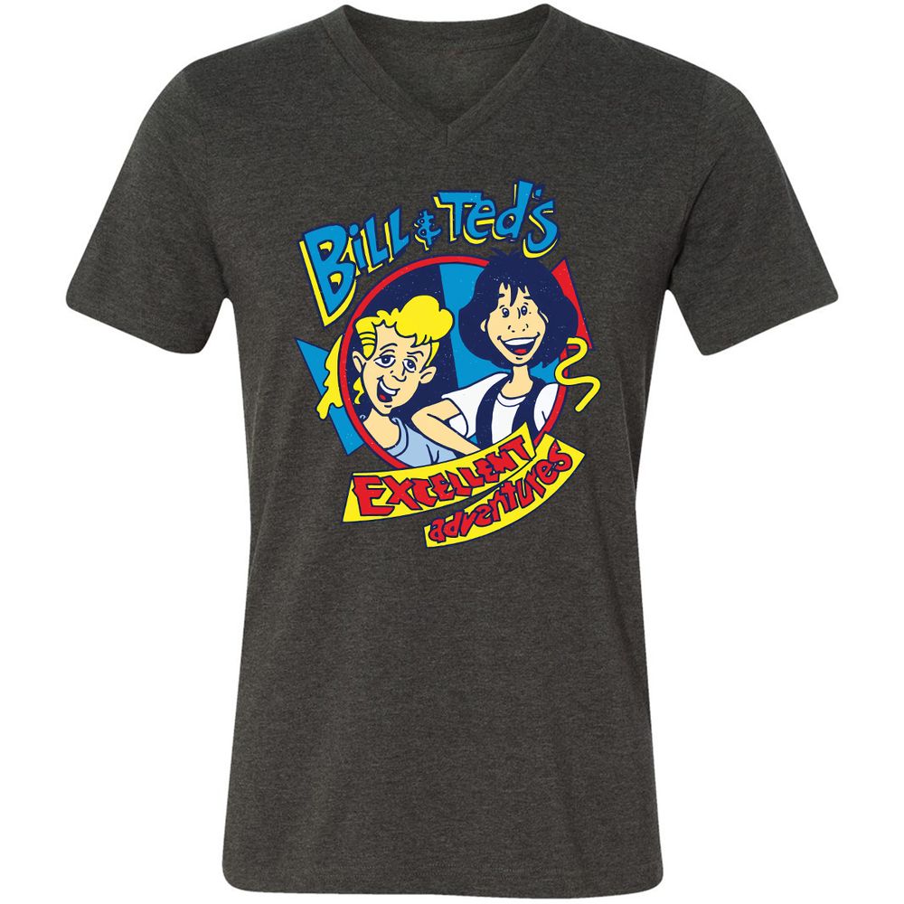 Unisex V-Neck T-Shirt - LUBQJY6S - Dark Grey Heather - 8