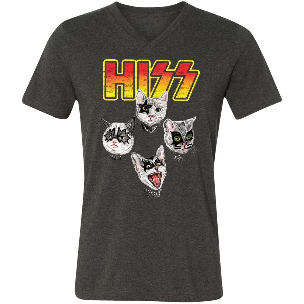 Unisex V-Neck T-Shirt - GQM746DC - Dark Grey Heather - 8