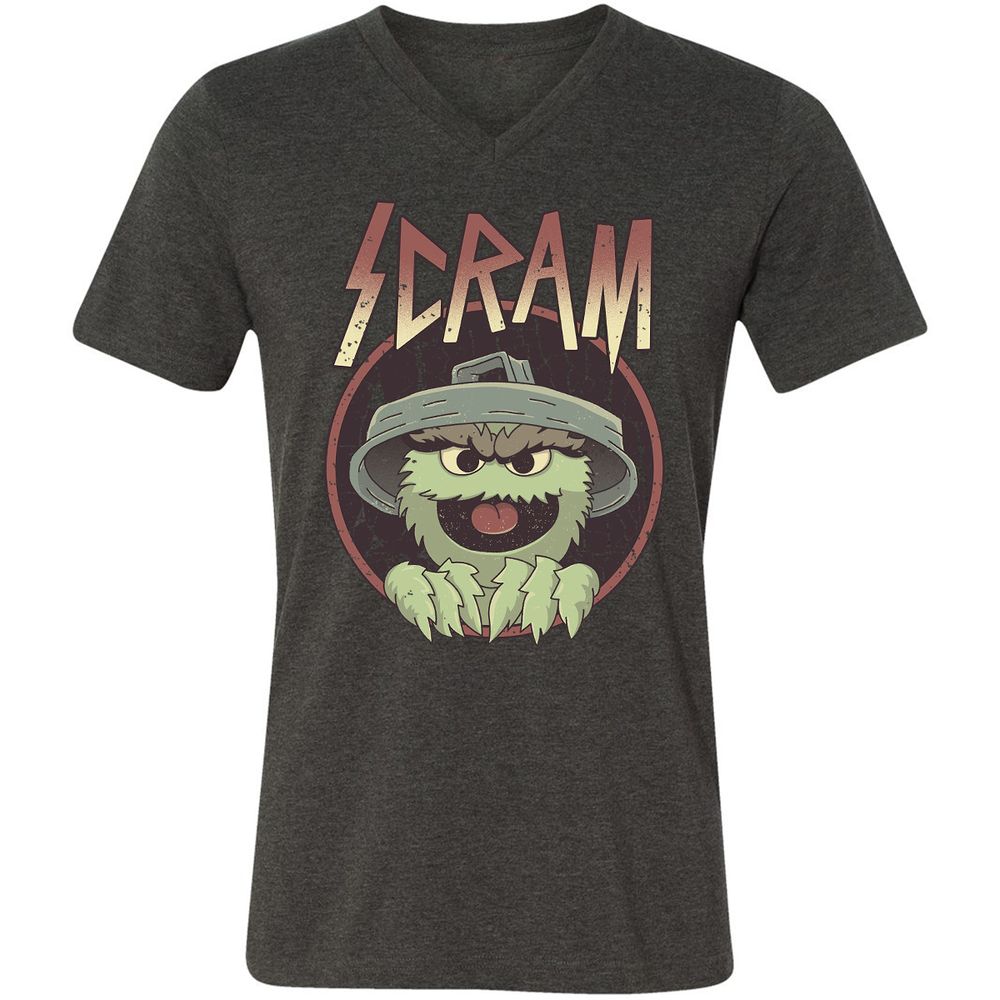 Unisex V-Neck T-Shirt - 6NJ5Y3P1 - Dark Grey Heather - 8