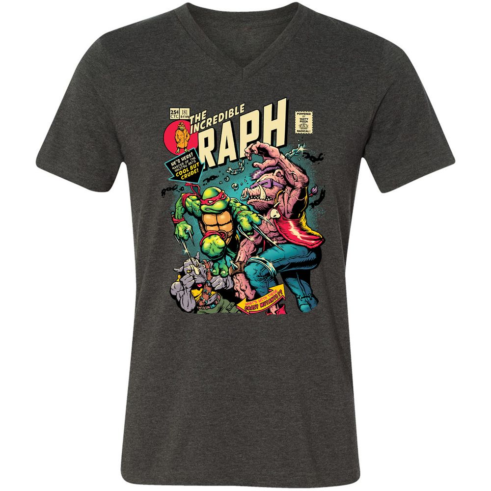 Unisex V-Neck T-Shirt - WL8DG6DW - Dark Grey Heather - 8