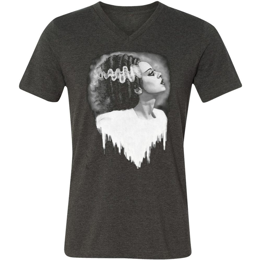 Unisex V-Neck T-Shirt - F6U64ECS - Dark Grey Heather - 8